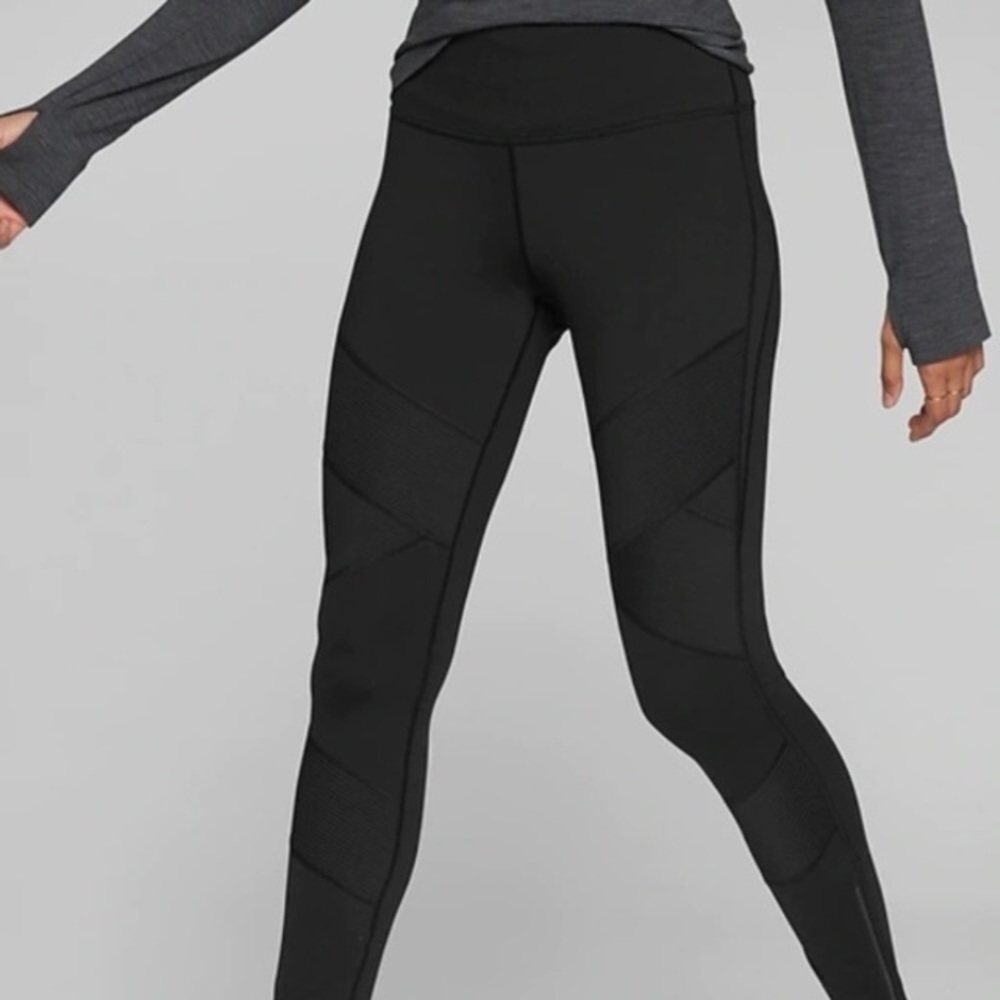 Athleta Delancey Moto Tights Leggings | Gym Casual | Full Length | Size S